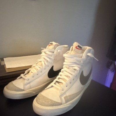 Nike Blazer Mid '77 VNTG White Black High Top Sneakers Lace Up 2019 BQ6806-100