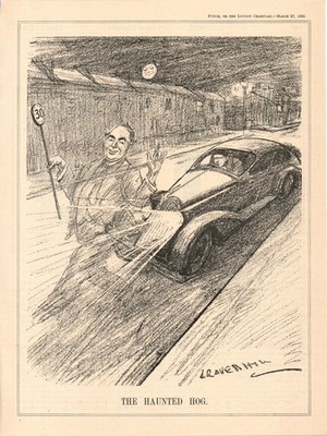 HAUNTED HOG 1935 Isaac Leslie Hore-Belisha PUNCH CARTOON PAGE