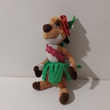 Lion King Plush Timon Hula Skirt Flowers Meerkat Disney Store 8