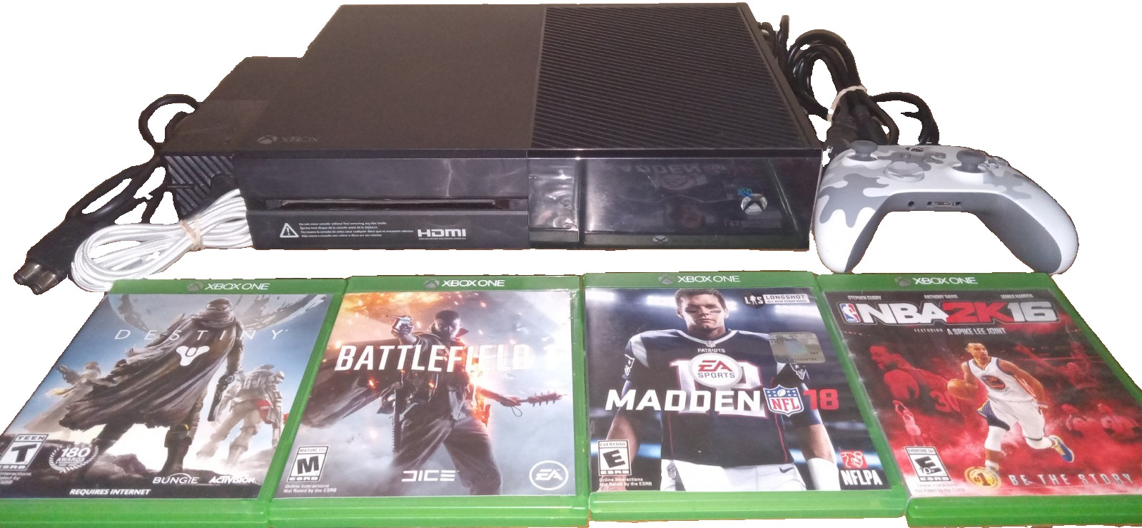 Microsoft Xbox One Black Model 1540 1TB Bundle Complete + TESTED