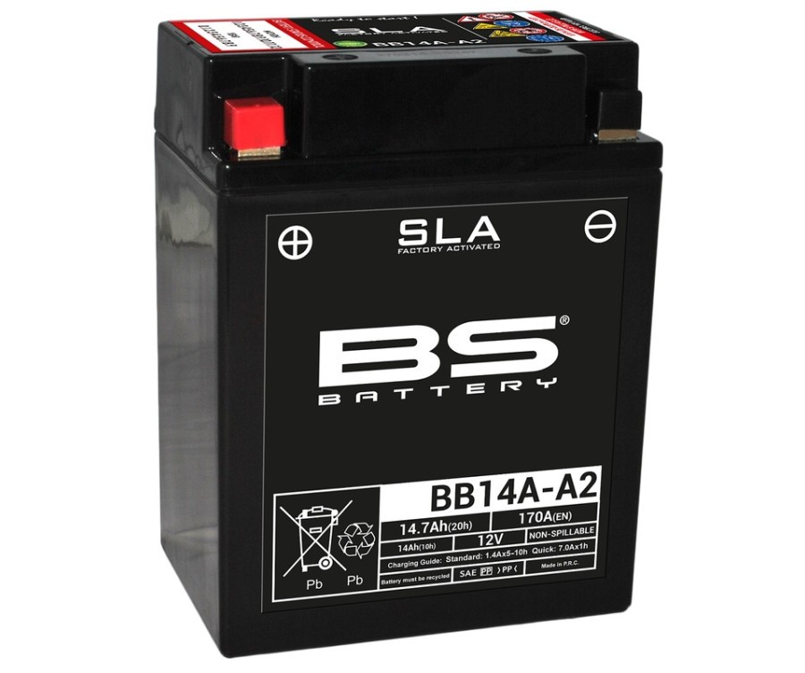 Batterie 12V BB14A-A2 BS BATTERY moto scooter étanche activé usine SLA