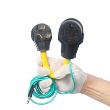 3 Prong to 4 Prong Dryer Adapter 30 Amp 125/250V,NEMA 10-30P to 14-30R Plug A