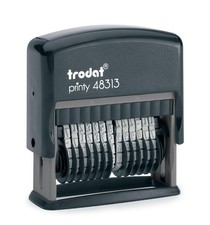 Trodat Self Inking Number Stamp 13 Digit Rubber Stamp in Black Blue or Red