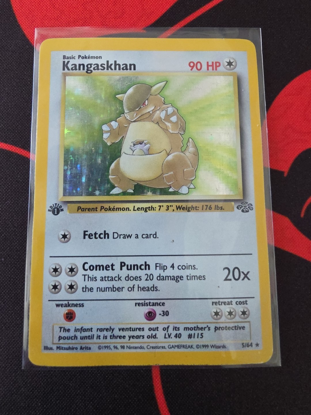 Pokemon TCG KANGASKHAN JUNGLE #5 5/64 WOTC HOLO 1st Edition Holo Rare LP