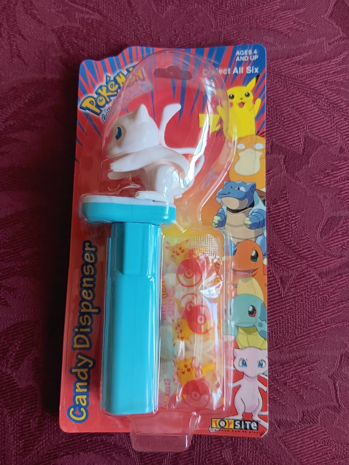 Lot Of Four Pokémon 1999 Toy Site Nintendo Pez Dispensers Pikachu Mew Blastoise