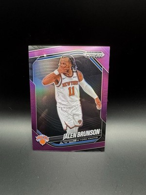 2025-26 Panini Prizm Black Jalen Brunson Purple /99 New York Knicks Champions