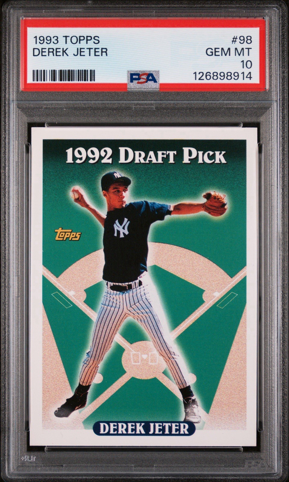 1993 TOPPS #98 DEREK JETER ROOKIE RC PSA 10 view 1