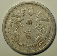 mw27258 China Manchukuo Chiao - 10 Fen KT1 - 1934  K'ang Te  Dragon & Phoenix