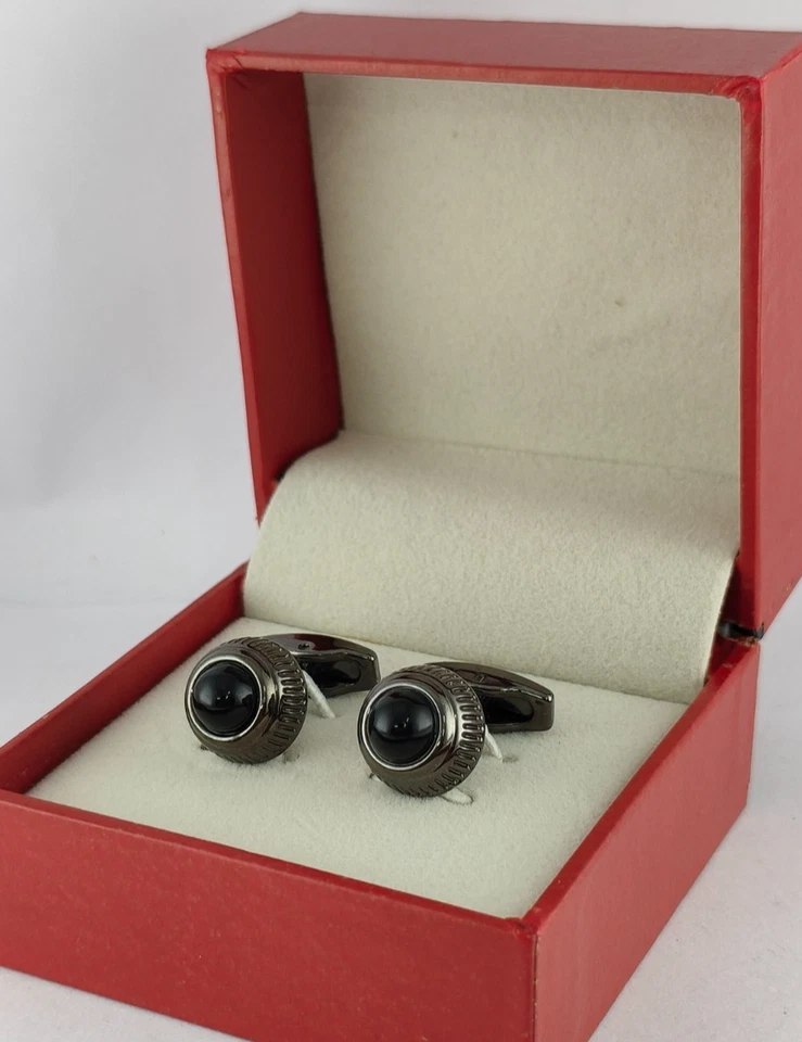 Juego de gemelos Cartier de lujo color negro para hombre con caja {envío rápido} Foto 2 de 4