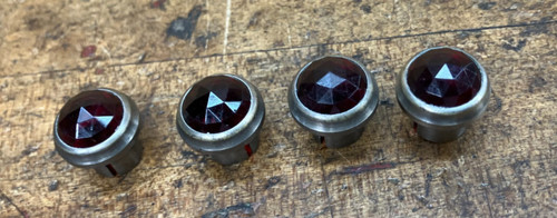 4 Vintage Red Jewel Indicator Light Lens
