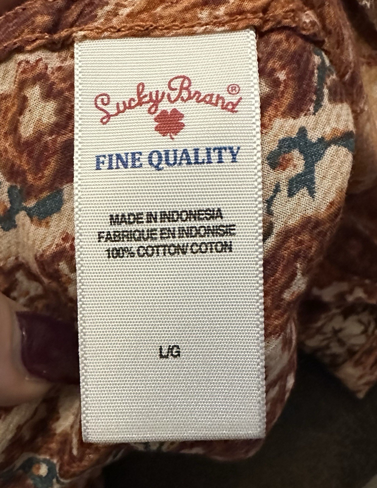 Lucky Brand Patchwork Boho Button Down Shirt Wome… - image 4