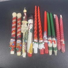 Lot Of Vintage wax Christmas candles Just In Time For The Holidays