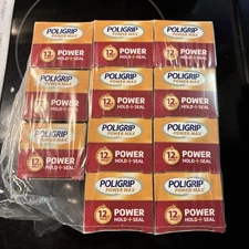 Lot Of 11 Brand New Poligrip Power Max Denture Adhesive Cream Travel Size .30oz