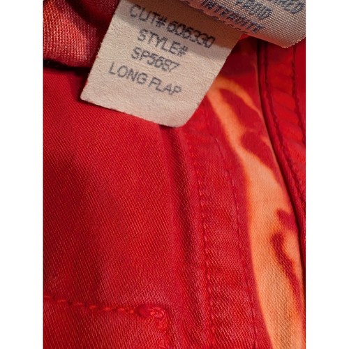 Robin's Jean Red Tiger Stripe Denim Jeans Long Flap Embellished Pockets 34 - Picture 5 of 8