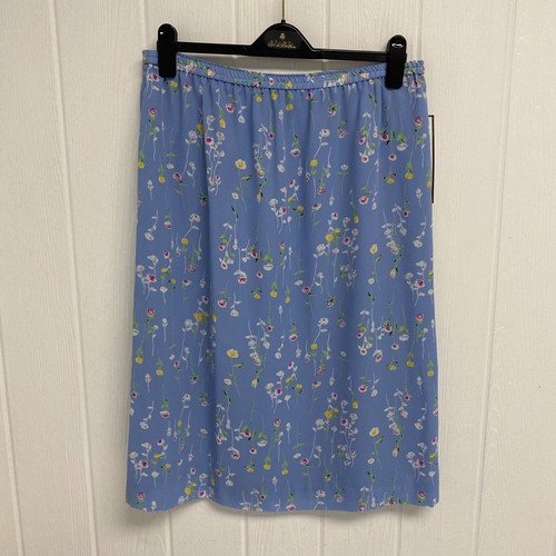Sears women's straight skirt blue floral pull on size 16 - Bild 8 von 8