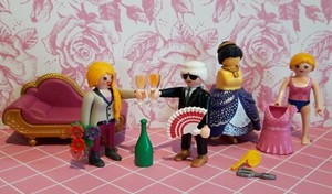 Karl Lagerfeld 3D Rubber Karl and Choupette tok iPhone 17 Pro Max készülékhez fekete