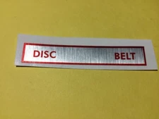 Powermatic Houdaille 30B Belt/Disc Sander, dust collection sticker/decal