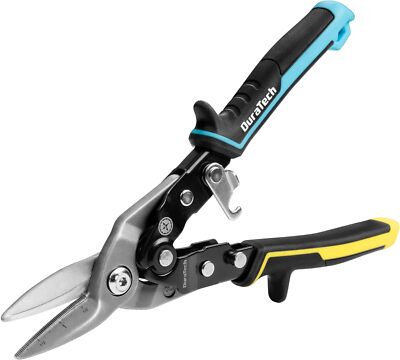DURATECH 10'' Aviation Snips Set CR-V Steel Heavy Duty Tin Snips for Metal Sheets