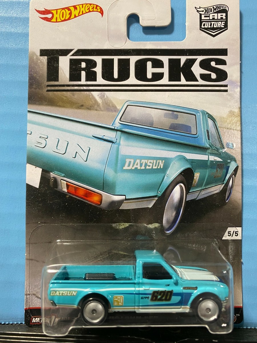 1/64 HOT WHEELS REAL RIDERS CAR CULTURE TRUCKS DATSUN 620 5/5 BLUE