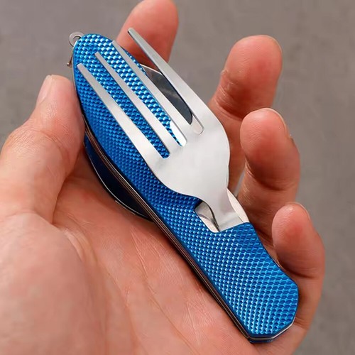 4 in 1 Outdoor Tableware (Fork/Spoon/Knife/Bottle Opener) Camping Utensils - Picture 9 of 17