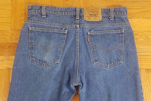 Vintage LEVIS 506 Jeans Orange Tab Made in USA Men's Size 36x32 Blue Wash - 第 1/8 張圖片