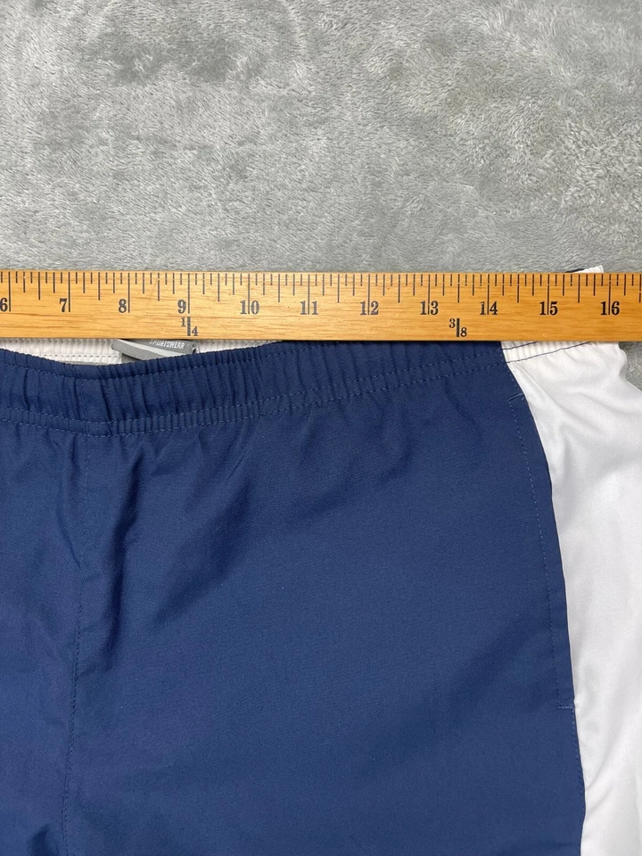 VTG Nike Youth Windbreaker Track Pants Large 14-16 Navy Lined Ankle Zip Y2K - Image 2 of 4