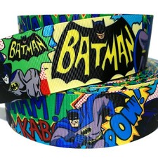 GROSGRAIN RIBBON 5/8", 7/8", 1.5"  3" Batman Heroes B COMBINE SHIPPING Printed