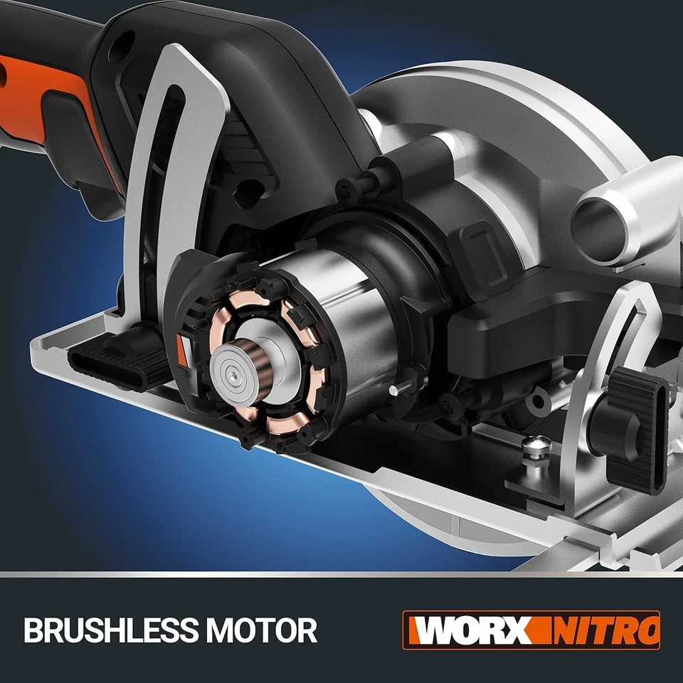 WORX WX531.9 18V Battery WORXSAW XL Cordless Brushless Circular Saw BODY ONLY - Image 2 of 4