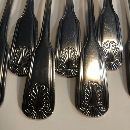 Update Stainless Shelley Shell pattern 51 Pc Set Dinner Forks Spoons Knives - Picture 5 of 6