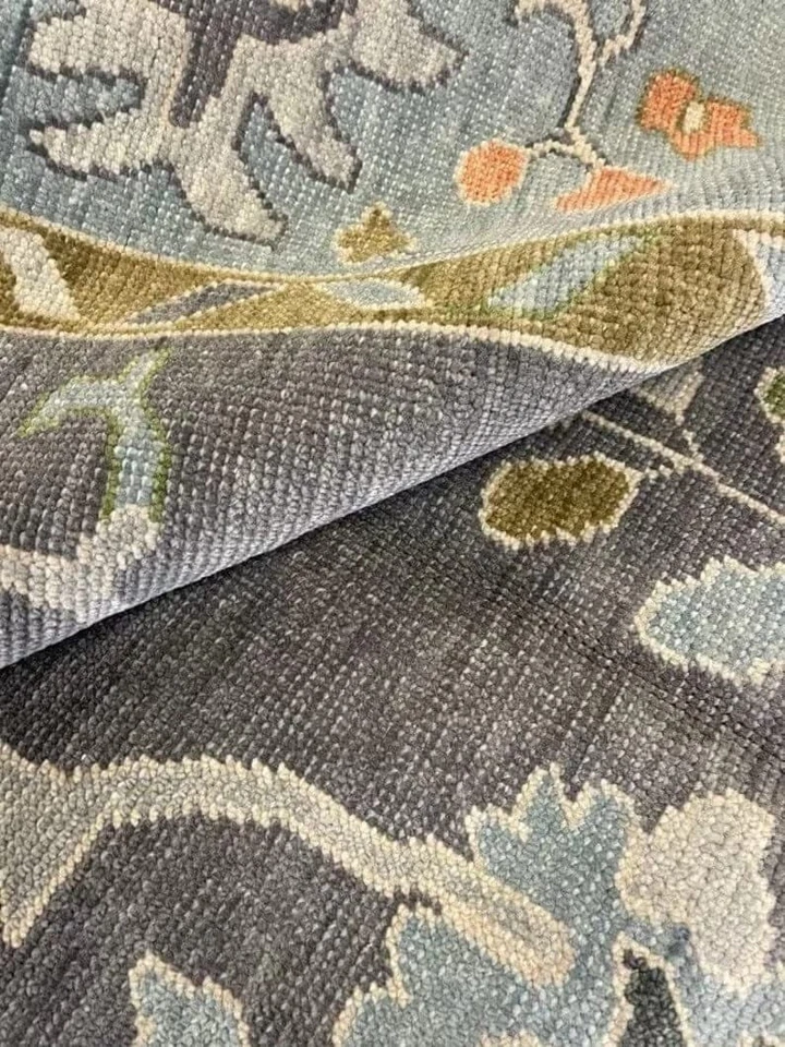 Oushak Hand Knotted Peach 4x6, 5x8, 6x9, 8x10, 9x12, 10x14, 12x15 Wool Area Rug - Image 4 of 4