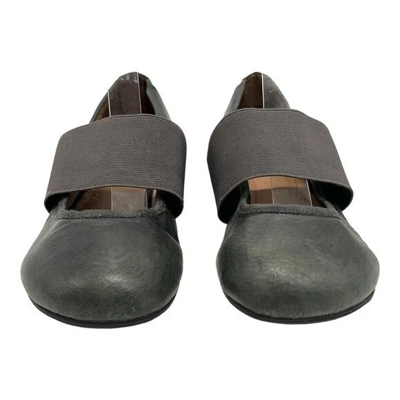 Miz Mooz Delfina Couro Cinza Maryjane Conforto Balé Liso Feminino 6.5 - Imagem 2 de 4