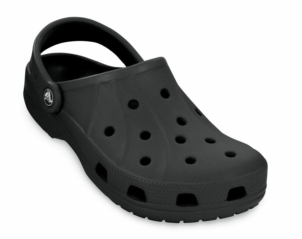 crocs iridescent clog black