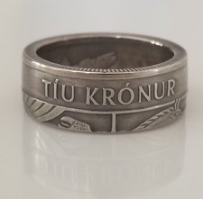 Icelandic Coin Ring  Iceland Island Kronur Ring  Handmade Ring  Travel Gift U