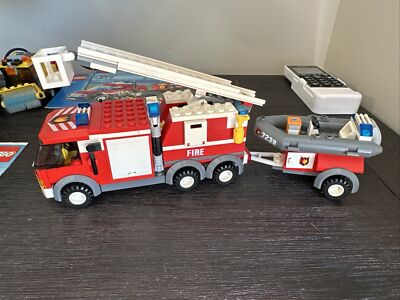 Fire Truck Lego Truck And Boat Trailer LEGO CITY: Fire Truck