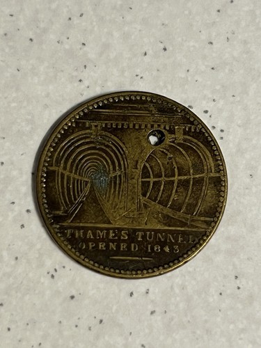 Thames Tunnel 1843 Opening Commemorative Medal Token Coin W. Griffin London - Picture 3 of 4