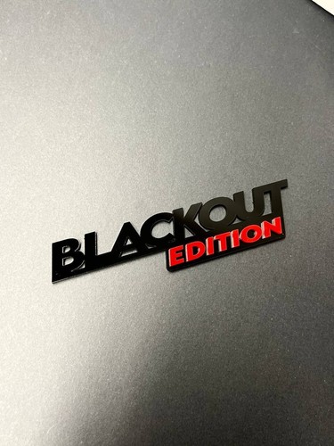 BLACKOUT Black Edition Emblem Car Badges Badass 3D Sticker Decal Multicolor - Picture 4 of 13