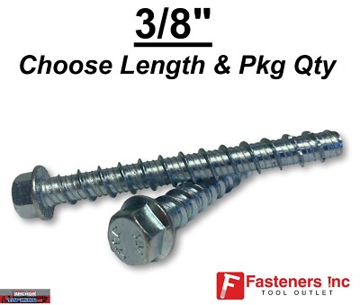 3/8'' TapKing HD Heavy Duty Concrete Screw Anchor (CHOOSE SIZE)