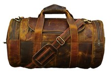 leather duffel bag for men handmade vintage travel gym weekender bag brown new
