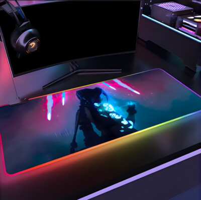 RGB Jinx Arcane Mouse Pad, XXL Gaming Mat, league of legends, Arcane