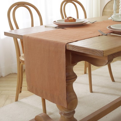 Corredor de mesa de lino francés premium para comedor, bodas y ocasiones especiales - Imagen 8 de 37