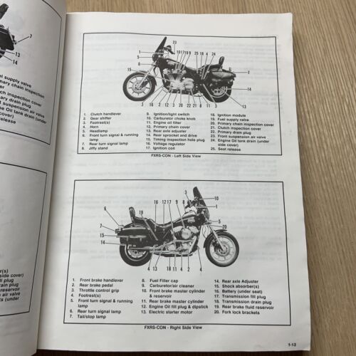 Harley Davidson 1984 to 1990 FLT, FXR Models Service Manual 99483-90 Used - Picture 2 of 12