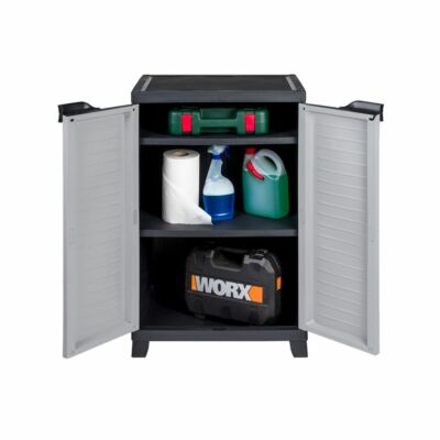 Kunststoffschrank Haushaltsschrank Gartenschrank Balkonschrank Schrank 2 Böden
