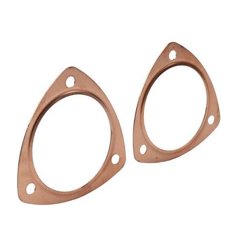 2x 3.5" Copper Header Pipe Collector Flange Gaskets For Chevy SBC BBC 302 305 - Picture 6 of 9