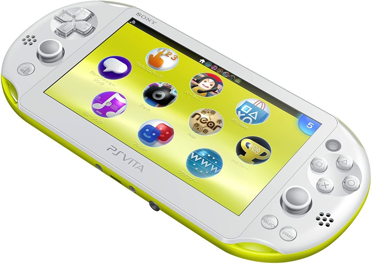 PSVITA PCH-2000 ライムグリーン ホワイト Sony PS Vita PCH-2000 1GB Lime Green/White Handheld Console