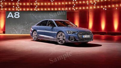 Audi A8 Quattro S Line 2021 Blue High Res Wall Decor Print Photo Poster