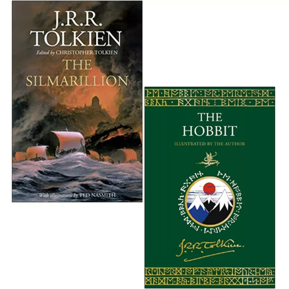 Silmarillion and Hobbit Collection 2 Books Set By J. R. R. Tolkien (Hardcover )