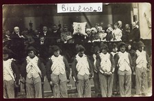 photo ancienne carte-photo le Président Raymond Poincaré . événement . blason 