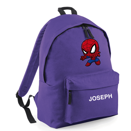 Personalisierter Schulrucksack Tasche Kinder beliebiger Name Text Rucksack PE Kit Spiderman - Bild 12 von 24