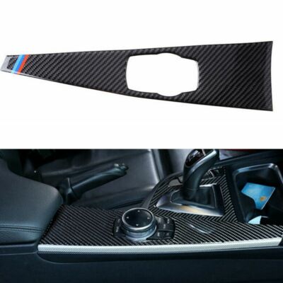 M Style Real Carbon Fiber Multimedia Panel Cover Trim For BMW 3 4 Series F30 F34