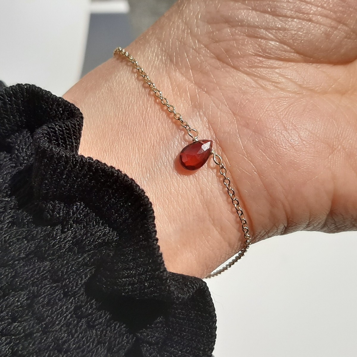 Bracelet En Tanzanite Plaqué Or Jaune 14k - Raffiné Et Féminin